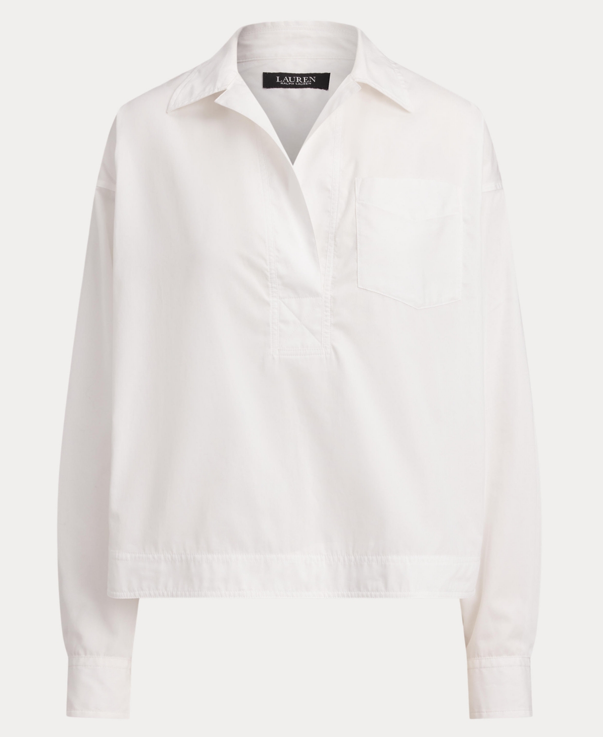 Lauren Ralph Women's Cropped Long-Sleeve Shirt