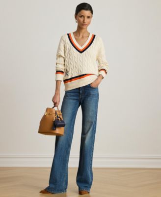 Women's Cable-Knit Cricket Sweater