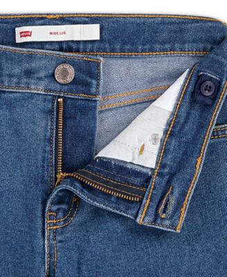 Girls' 7-16 Vintage-Like Mid Rise Wide Leg Jeans