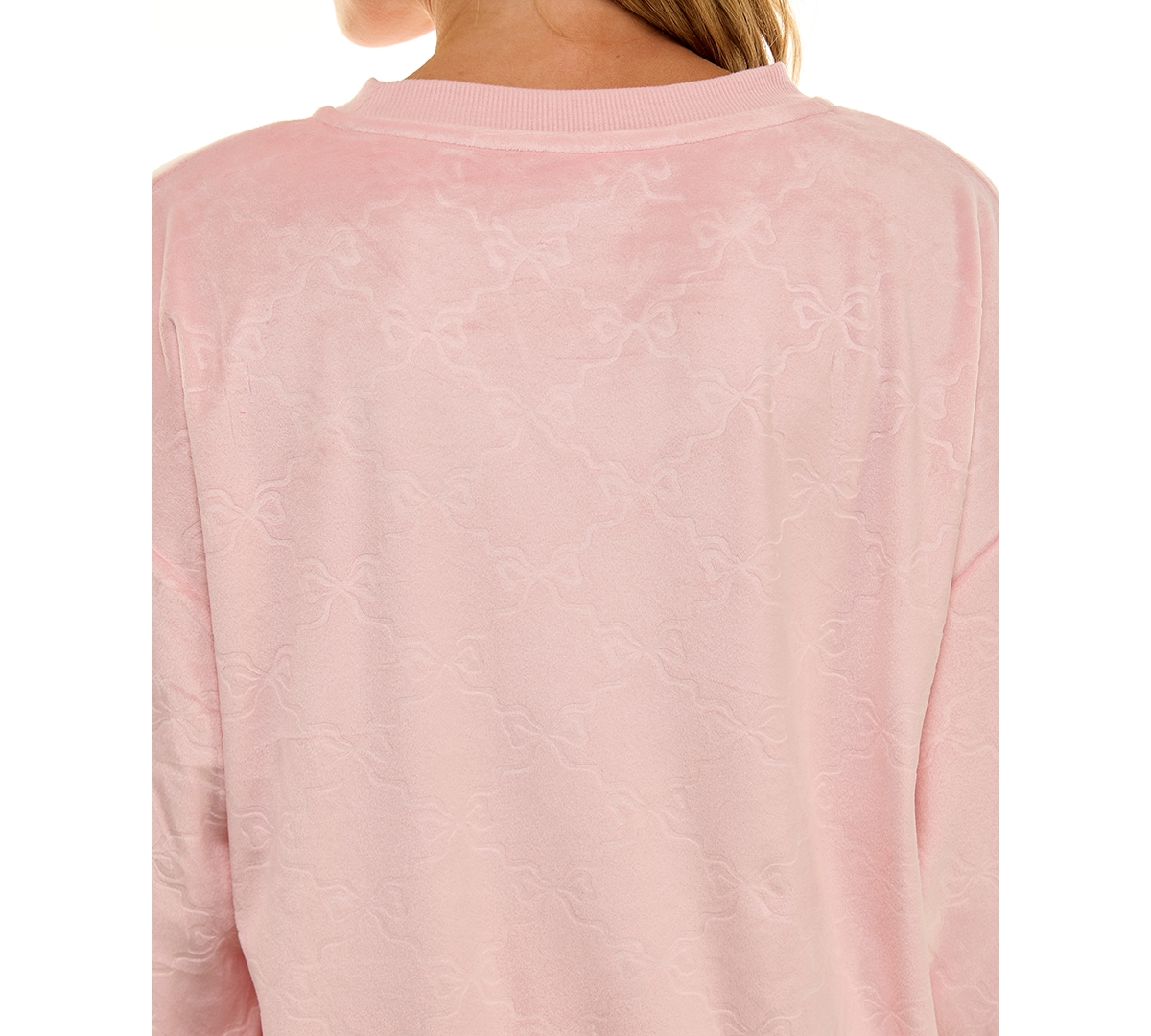 Roudelain Women's Long Sleeve Crew Neck And Pant Set In Pink