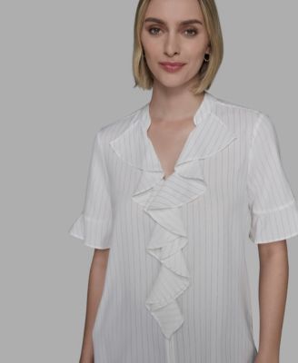 Women's Short-Sleeve Ruffle Top