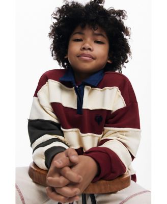 Boys's LONG SLEEVE STRIPED POLO