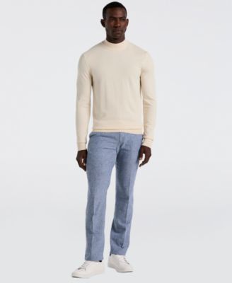 Men's Long-Sleeve Mock Neck Pullover Sweater