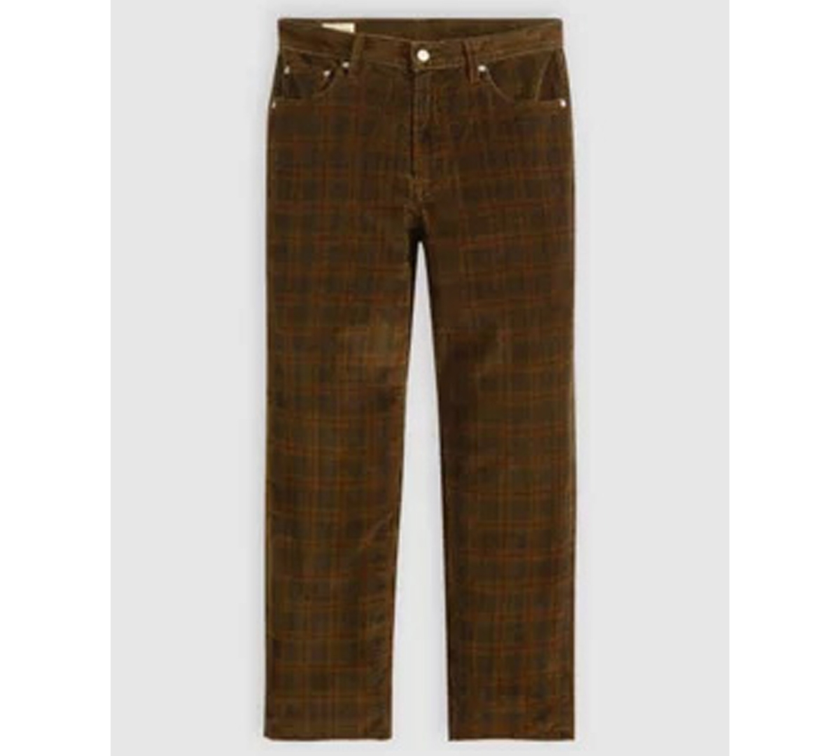 Levi's 568 Loose Straight Corduroy Jeans In Black Olive In Brown