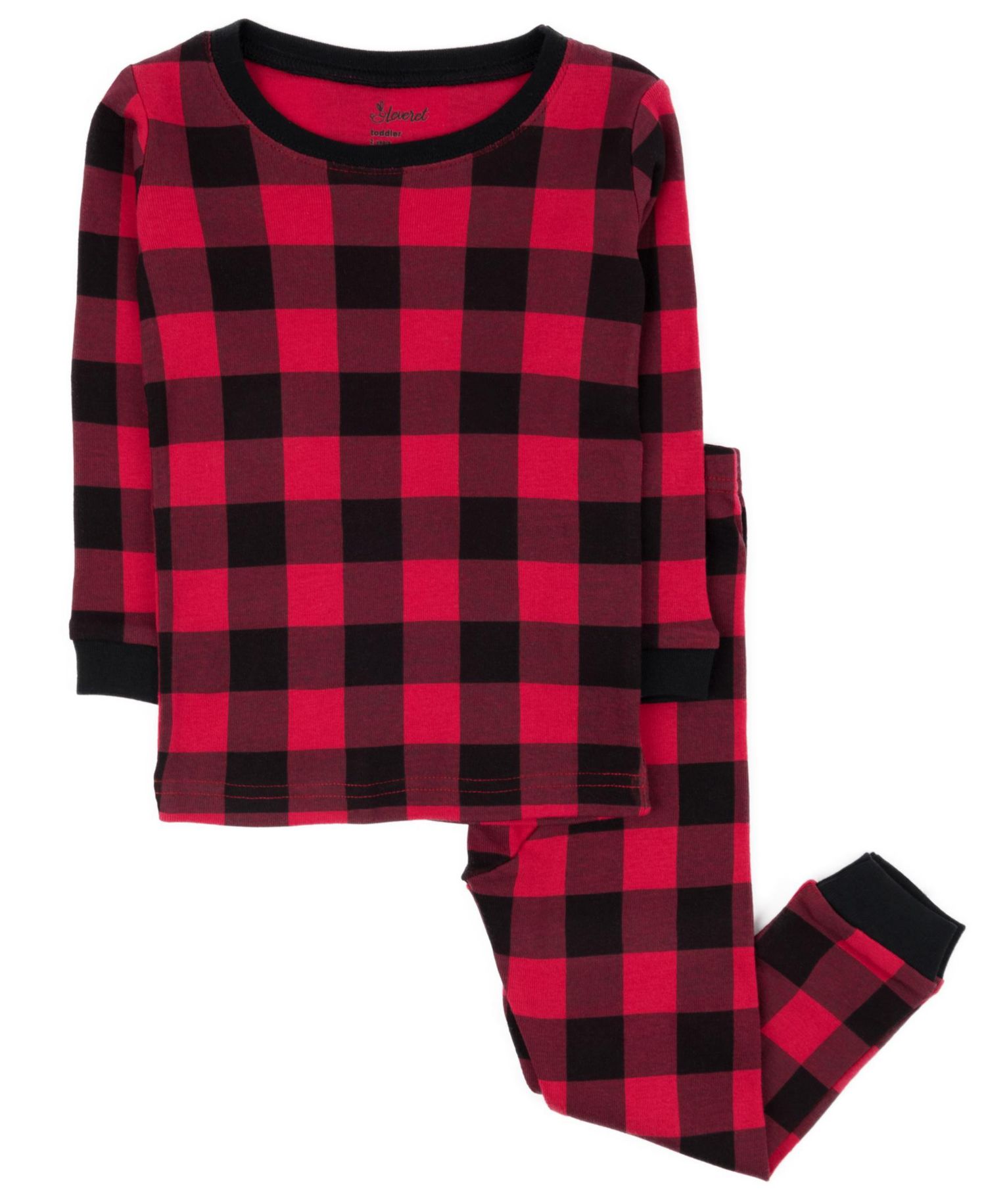 Baby Two Piece Cotton Plaid Holiday Pajamas