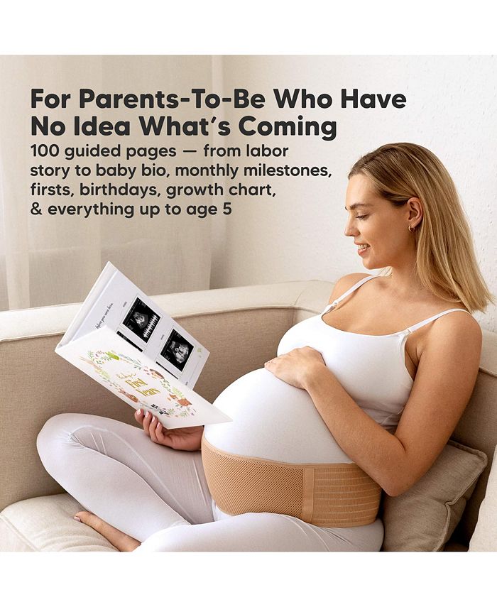 KeaBabies Baby Muse Memory Book Keepsake for Girl, Boy, First 5 Year Journal Milestone Book, 100 Beautiful Pages - White