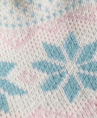 Girls' 6-14 Jacquard Pattern Cabin Ski Tuke Beanie