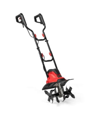 Ironmax Corded Electric Tiller Cultivator, 10 Amp Powerful Foldable Garden Rototiller