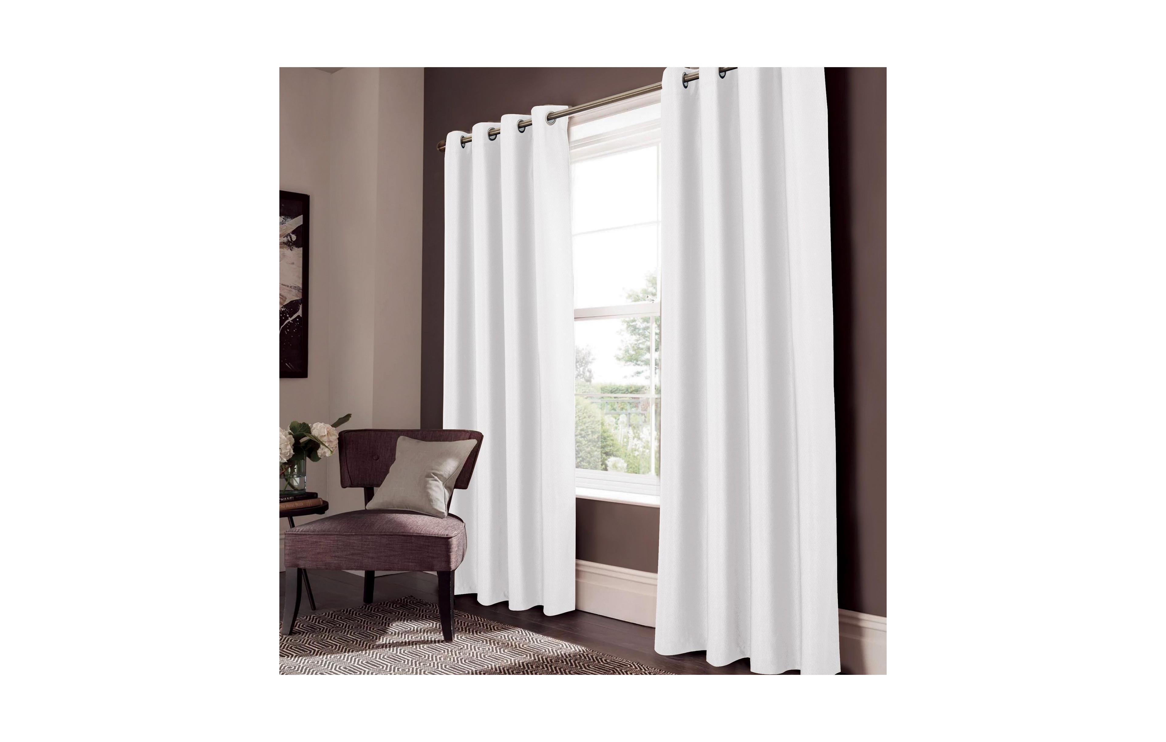 Olivia Gray Lydia Matte Embossed One Blackout Panel - 52"x84", White