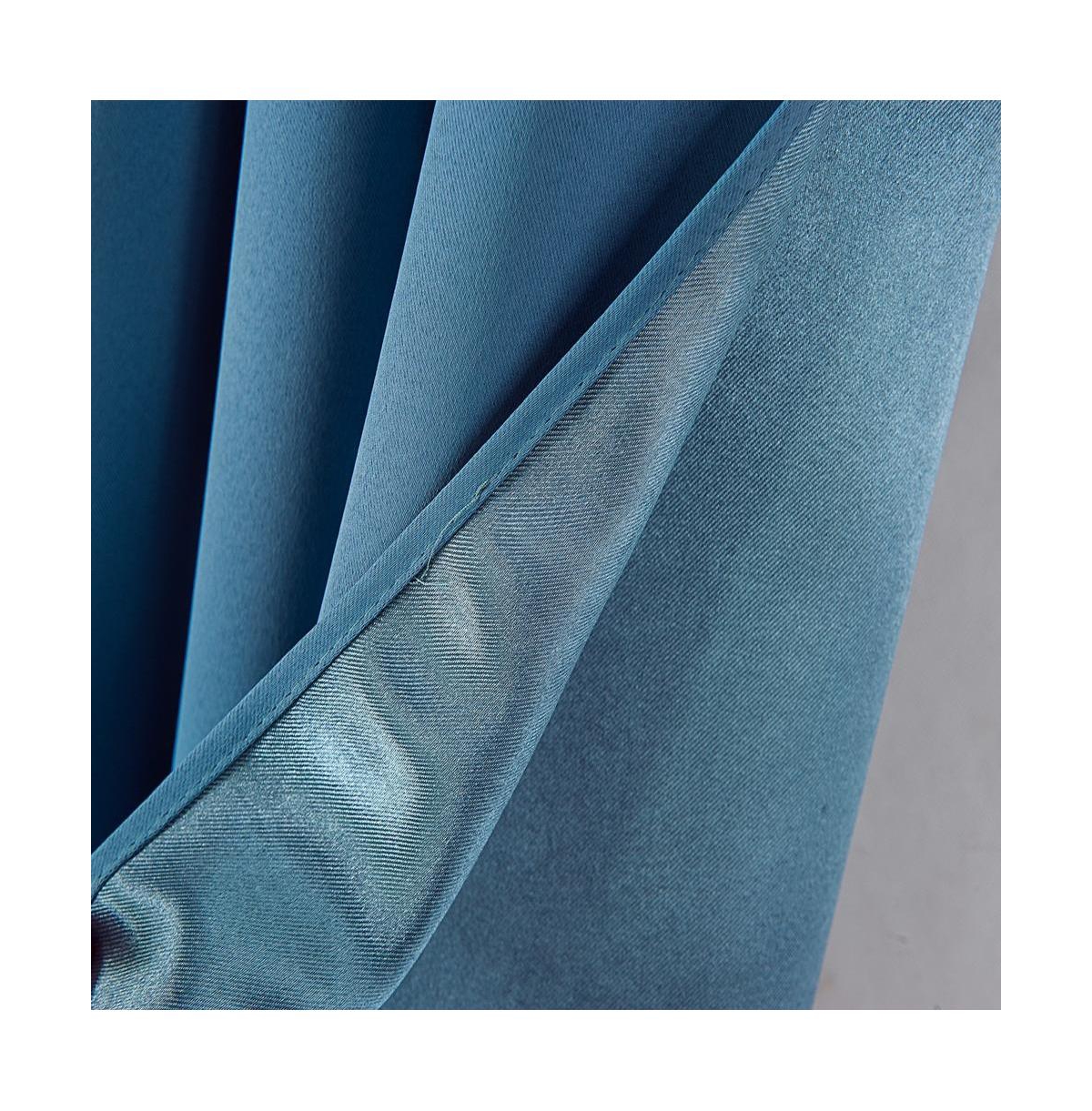 Olivia Gray Anchorage Blackout Single Grommet Curtain Panel 54x63", Blue