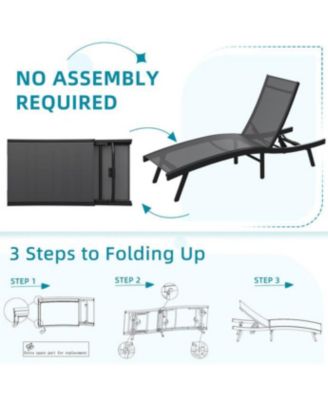 Outdoor Chaise Lounge, All Weather Pool Lounge Chairs Ergonomic Design