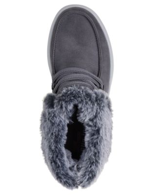Women's Slip-ins BOBS Skip Cute Wave - Fur Fancies Casual Booties from Finish Line