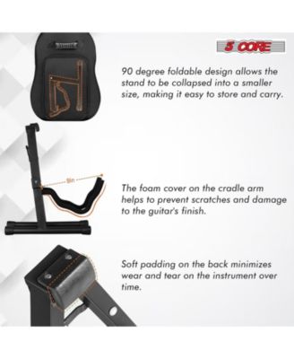 Guitar Stand 2PC A Frame w Soft Foam Arm Non Slip Rubber for Acoustic Electric Bass