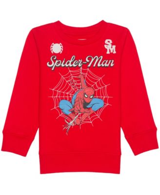 Spider-Man - Boys Toddler 2T-5T Crewneck Long-Sleeve Sweatshirt