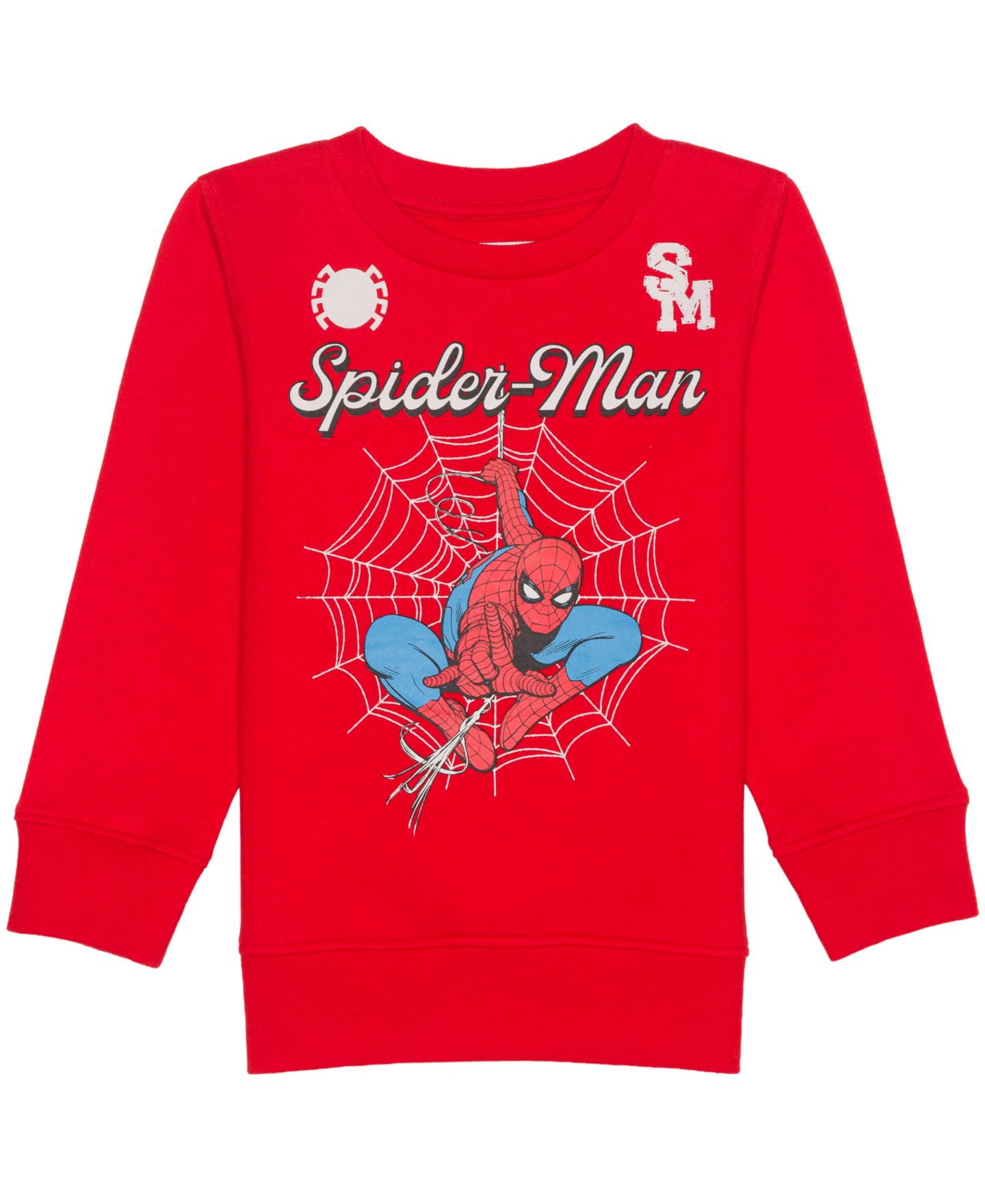 Свитшот Spider-Man Crewneck Long-Sleeve Sweatshirt для мальчиков-малышей, цвет: Красный — фото 1