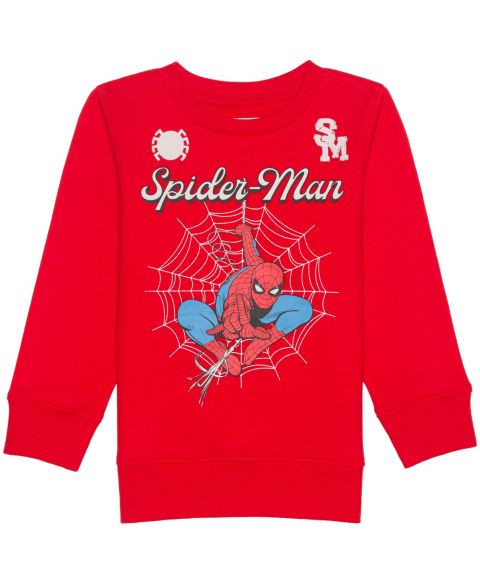 Свитшот Spider-Man Crewneck Long-Sleeve Sweatshirt для мальчиков-малышей, цвет: Красный