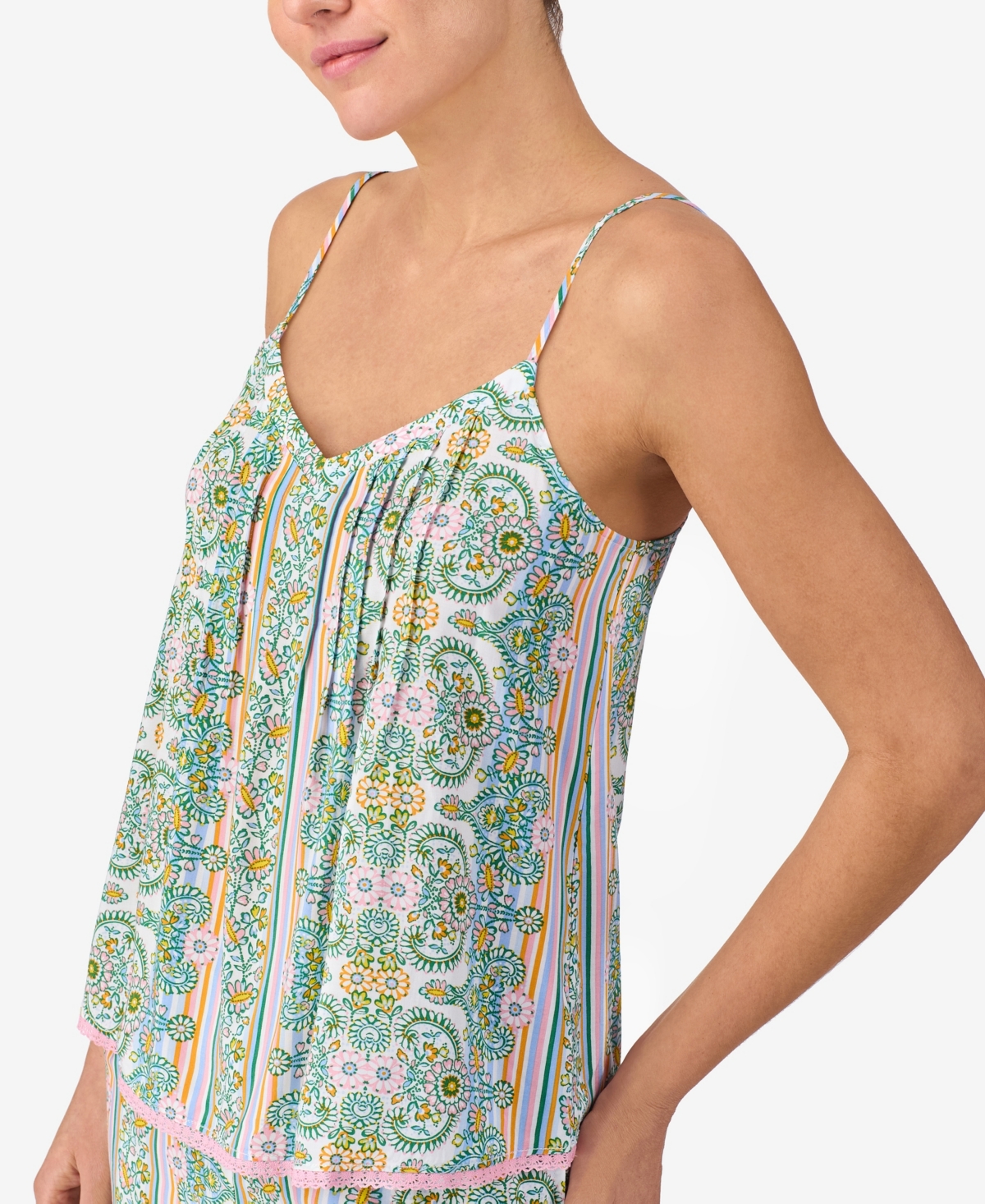 Sanctuary Women's 2-Piece Sleeveless V-Neck Cami Top & Long Pant Pajama Set