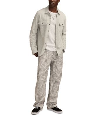 Men's Herringbone Long-Sleeve Knit Shirt