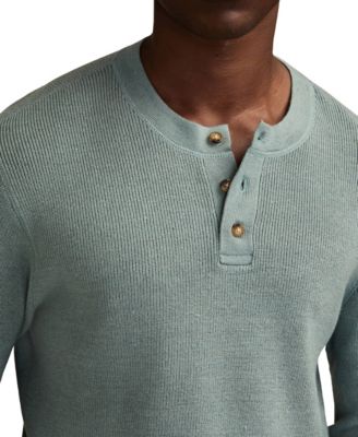 Men's Henley Pull-Over Sweater