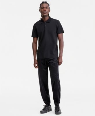 Men's Waffle-Knit Polo Shirt