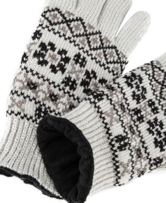 Women's Nordic Fair Isle Knit Touchscreen Gloves