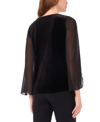 Women's V-Neck Long-Sleeve Knit Top