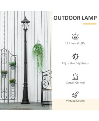 8' Outdoor Solar Light Post, Motion Activated Lamp, for Garden,