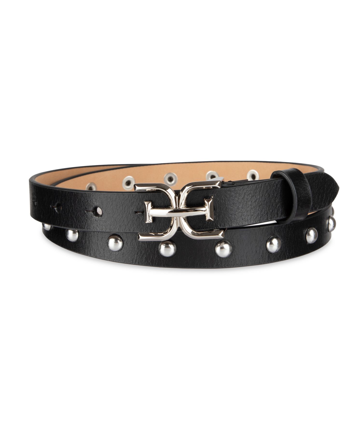Women's Ultra Skinny Double-E Logo Plaque Belt