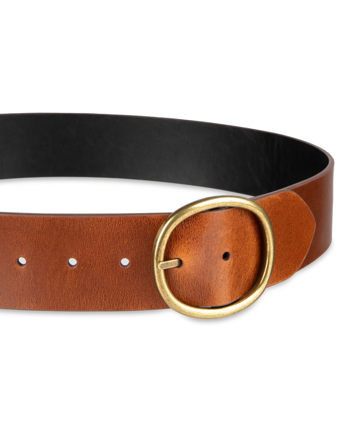 Cole Haan Women's Two-in-one Center Bar Reversible Leather Belt In Brown