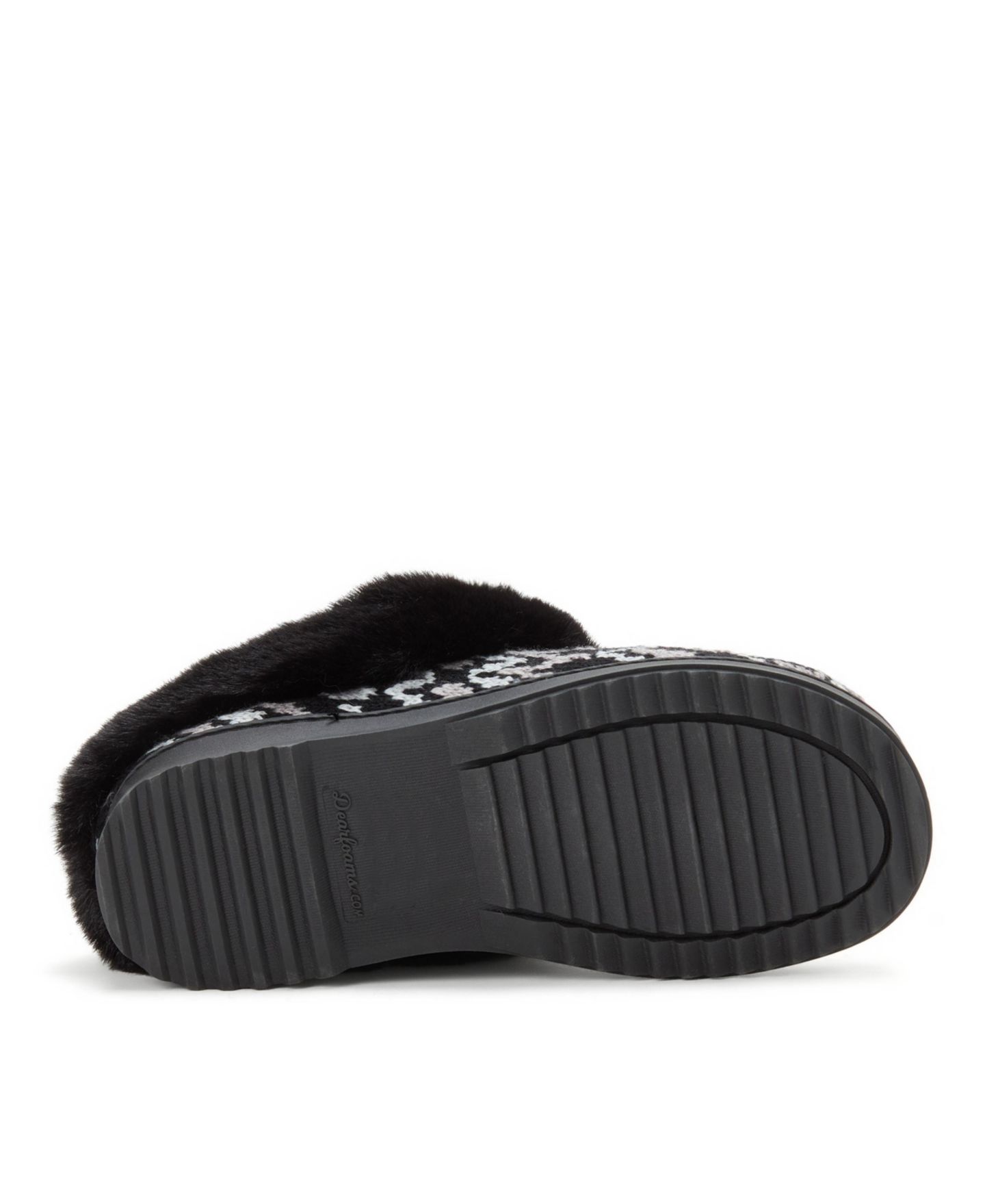 Женские сабо Dearfoams Hannah Knit Clog House Shoe Slipper, цвет: Чёрный комбинированный — фото 5