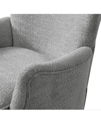 Caden 28.5" Modern Boucle Wingback Armchair With Solid Wood Legs