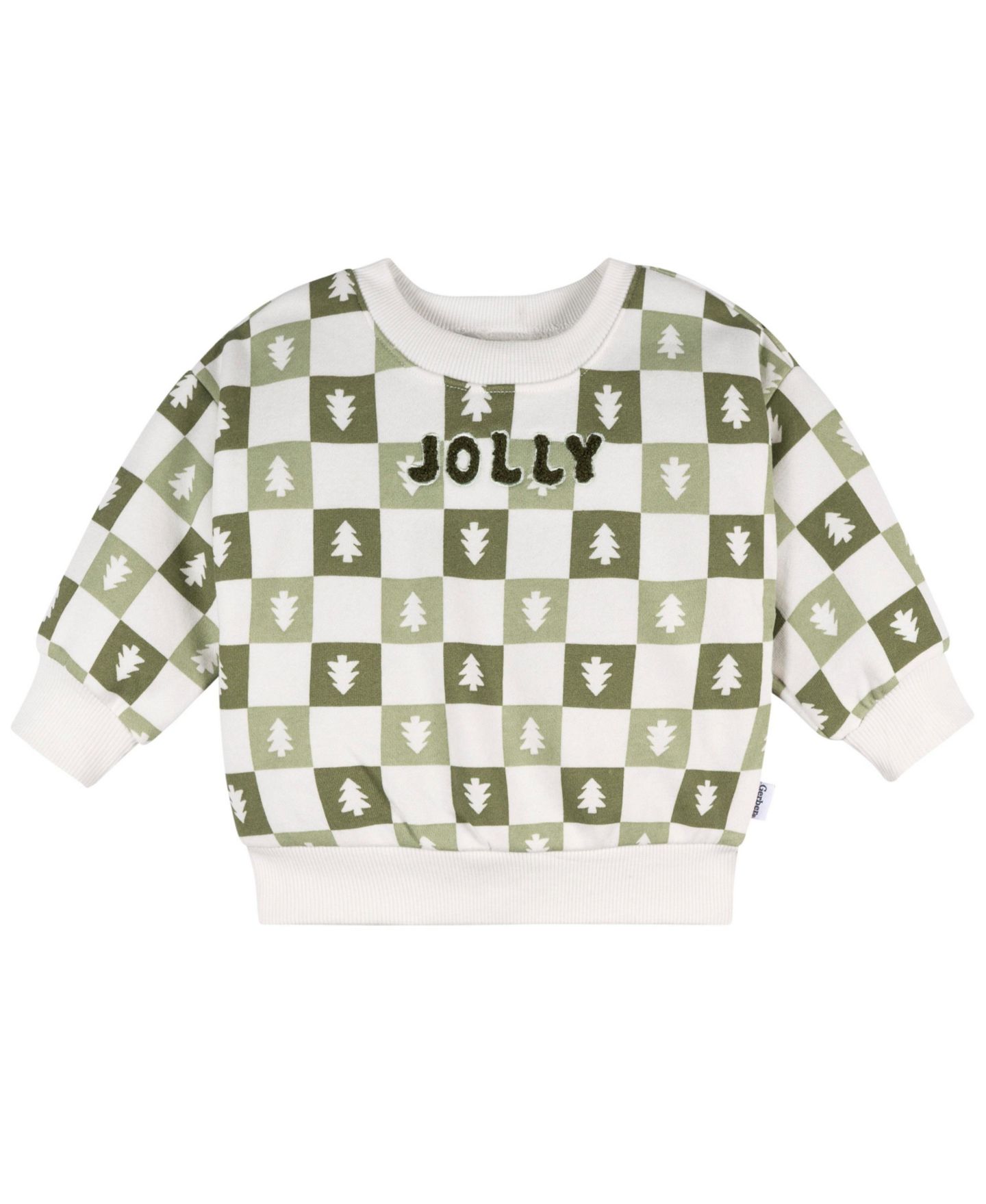 Комплект Gerber 2-Piece Sweatshirt and Pant Set, Green Christmas для мальчиков-малышей, цвет: Christmas Tree — фото 3