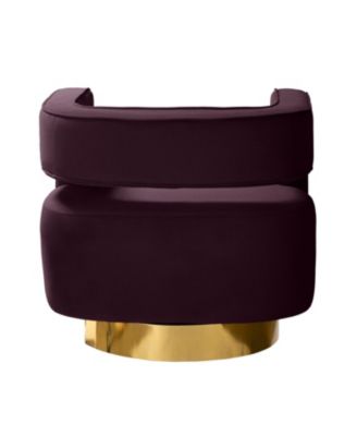 Carisa Contemporary Swivel 29.5" W Barrel Chair with Metal Base