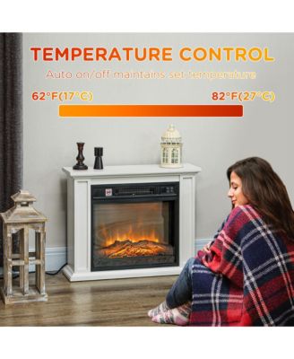 26" Freesding Electric Fireplace Heater with Mantel,