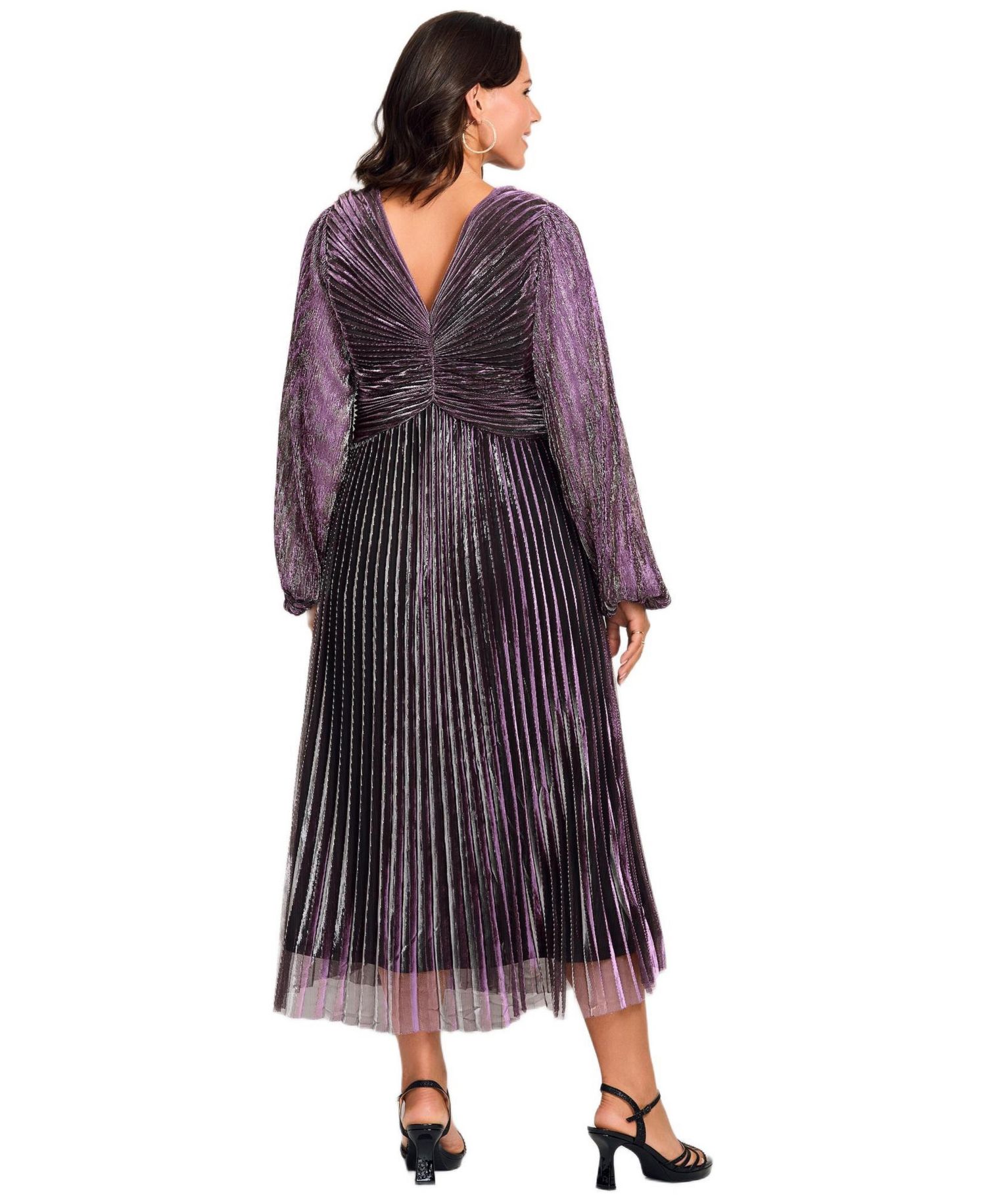 Women's Plus Size Pleated Plisse Dress