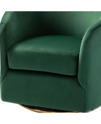 Swivel Accent Chair with Gold Metal Base for Living Room Nursery