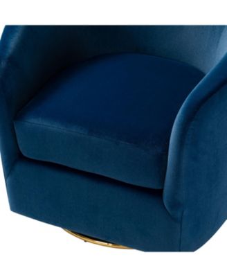 Swivel Accent Chair with Gold Metal Base for Living Room Nursery
