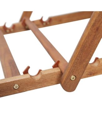 Beach Chair Blue Eucalyptus wood and Polyethylene fabric Large