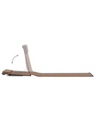 Beach Chair Set of 2 Brown Powder-coated steel and 100% polyester