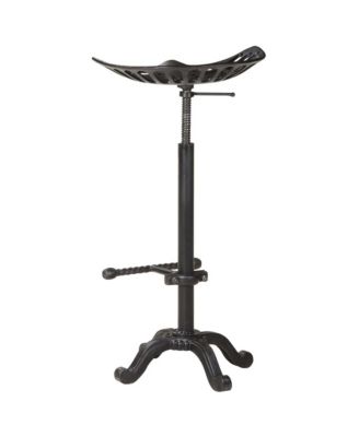 Bar Stool Black Cast Iron Counter Height Adjustable Retro