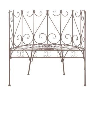 Garden Bench Antique Brown Wrought iron 37.4 in Tough