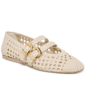 Women's Baylee Woven Double Strap Mary Jane Flats