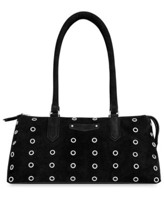Rebecca Minkoff Industry Large Studded Suede Shoulder Bag - Macy's