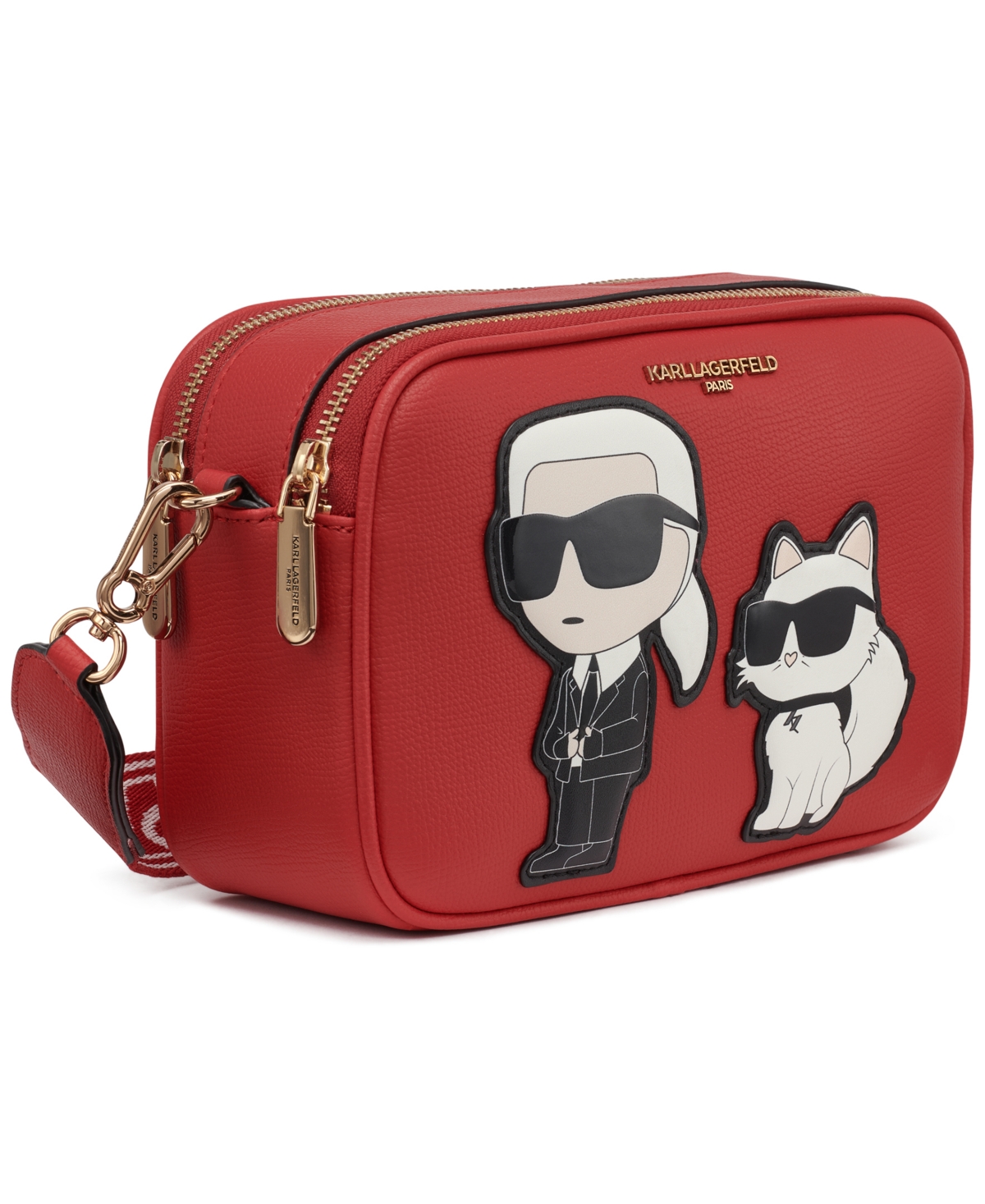 Karl Lagerfeld Maybelle Mini Top Zip Crossbody Bag In Red