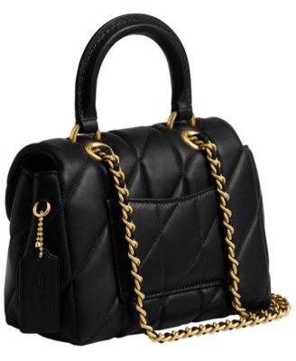 Quilted Tabby Mini Leather Top Handle Bag