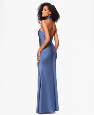 Petite Halter Neck Sleeveless Long Dress