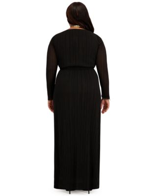 Women's V-Neck Long-Sleeve Dress