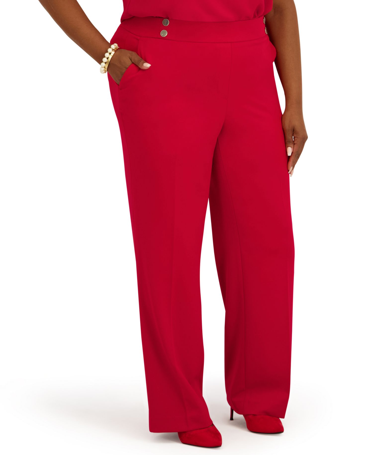 Women's Mid-Rise Pull-On Extend Tab Trousers