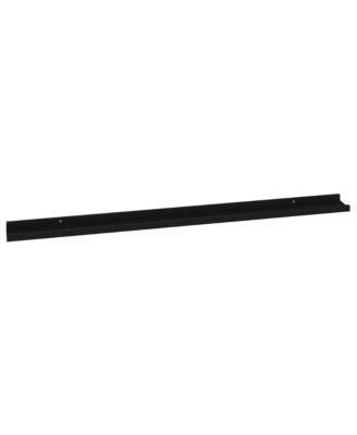 Wall Shelf Set of 2 Black MDF 45.3 in wide Wall mounting