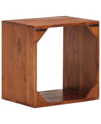 Wall Shelf 15.7"x11.8"x15.7" Solid Acacia Wood